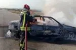 حریق خودرو حامل سوخت در جاده بندرعباس–میناب بدون تلفات جانی