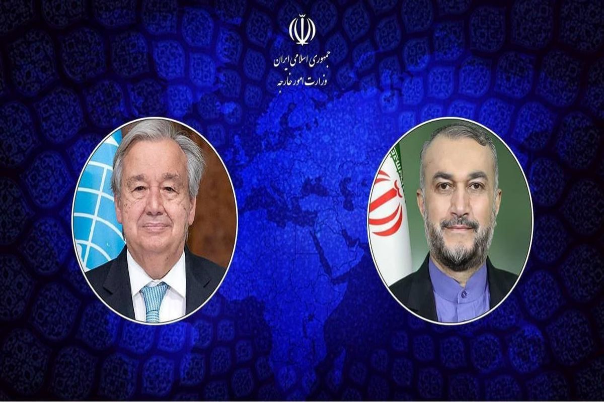 وزیر امور خارجه ایران و دبیرکل سازمان ملل در رابطه با حمله به سفارت ایران در دمشق گفت و گو کردند