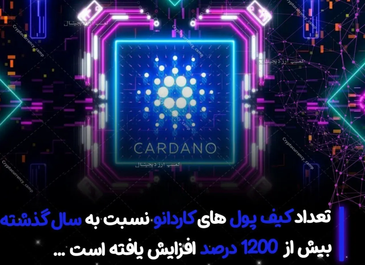 تعداد کیف پول های کاردانو نسبت به سال گذشته بیش از 1200درصد افزایش یافته است

