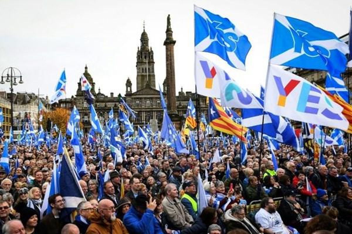 تظاهرات مردم اسکاتلند برای جدایی کشورشان از انگلیس