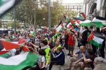 تظاهرات مردمی اسپانیایی‌ها در حمایت از مردم مظلوم غزه