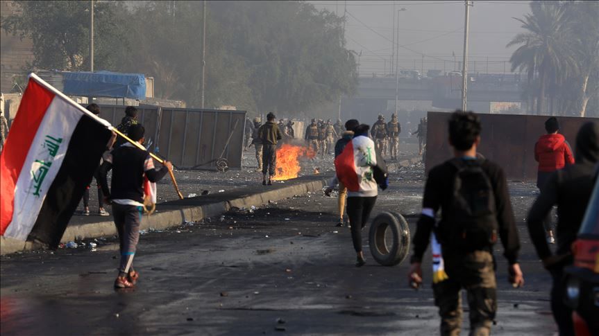 اعتراضات عراق در بغداد 2 کشته و 60 زخمی برجا گذاشت