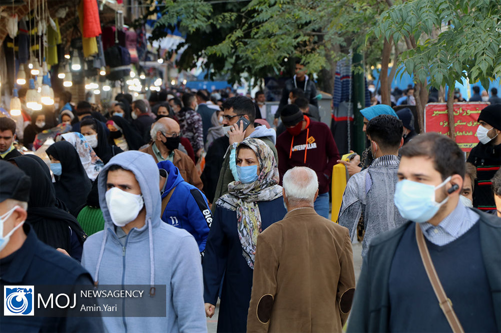 وضعیت قرمز شهر تهران و رعایت شرایط بهداشتی در بازار بزرگ
