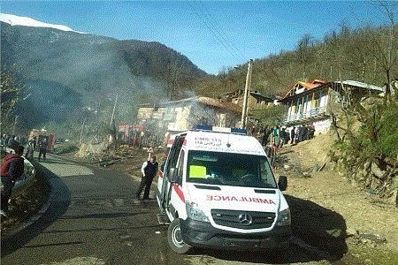 آتش سوزی مرگبار در در منطقه کوهستانی شفت