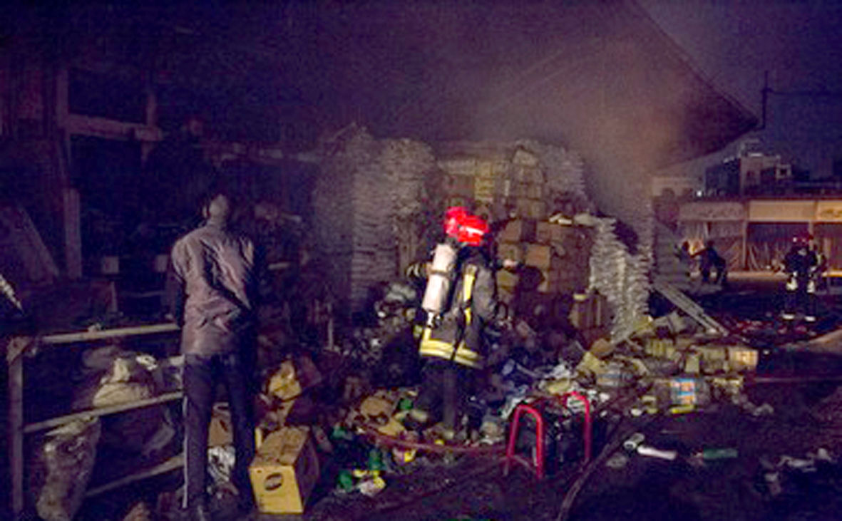 آتش‌ سوزی بازار بزرگ مصلای مشهد مهار شد