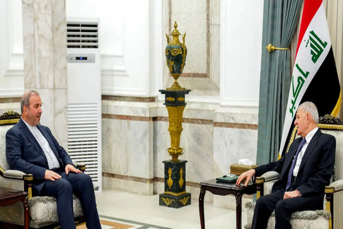 «عبداللطیف جمال رشید» رئیس‌جمهور عراق در دیدار با «محمد کاظم آل صادق» سفیر جمهوری اسلامی ایرا