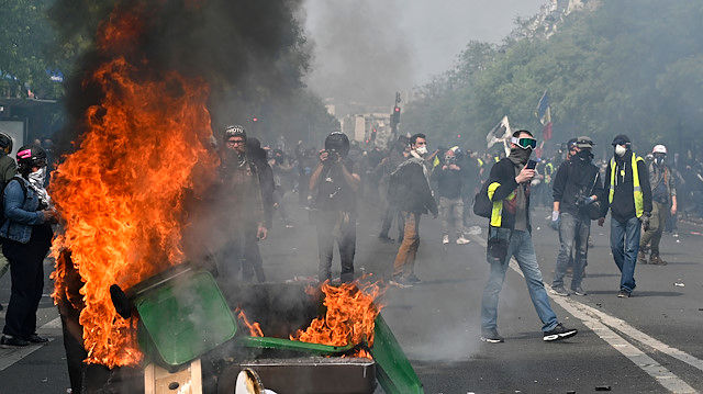 افزایش تلفات اعتراضات جلیقه زردها در فرانسه
