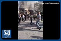 خسارات وارده ناشی از انفجار در نزدیکی ساختمان کنسولی سفارت ایران در سوریه + فیلم