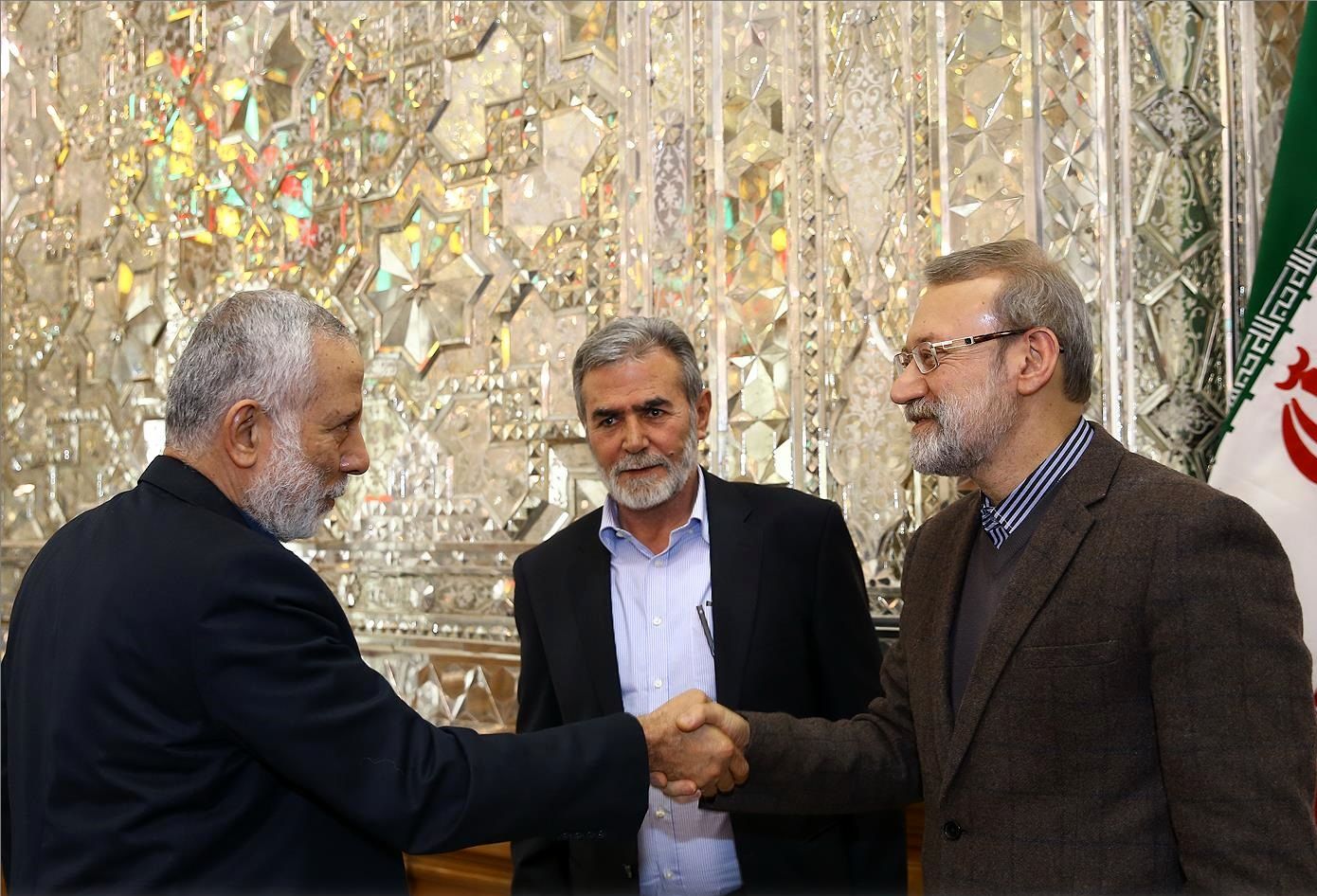 دیدار لاریجانی با دبیر کل جنبش جهاد اسلامی فلسطین