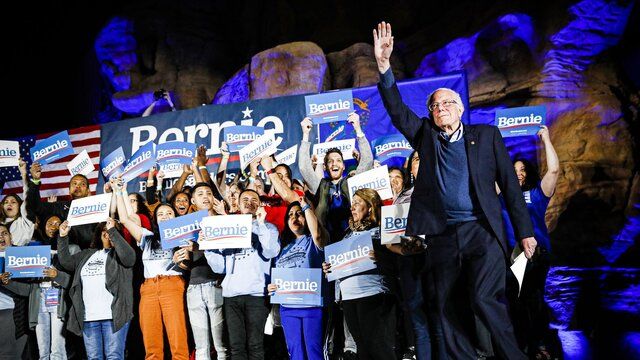 برنی سندرز پیروز رقابت درون حزبی دموکرات‌ها در نوادا شد