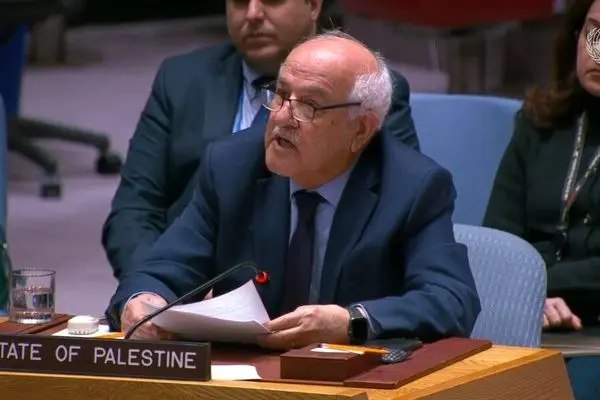 نماینده فلسطین در سازمان ملل خواستار پایان جنگ شد