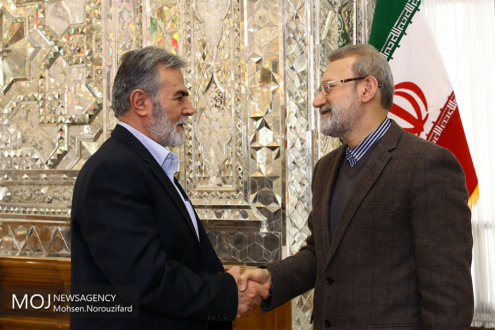 دیدار دبیر کل جنبش جهاد اسلامی فلسطین با علی لاریجانی