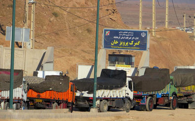 شلوغی تردد کامیون‌ها در مرزهای کرمانشاه از شنبه حل می‌شود