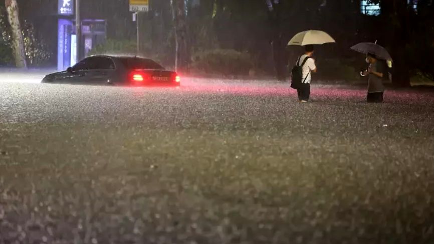 Several people dead amid record rain in South Korea 