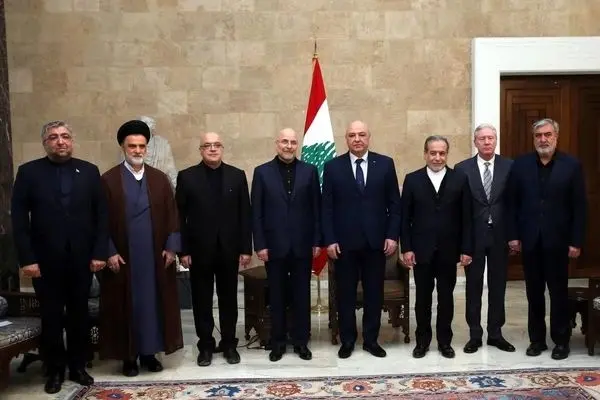 قالیباف و عراقچی با رئیس‌جمهور لبنان دیدار کردند