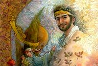 تابلوی فاخر نگارگری شهید حججی در اصفهان رونمایی شد