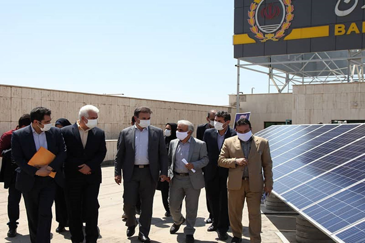 افتتاح نیروگاه خورشیدی استان البرز با مشارکت بانک ملی ایران