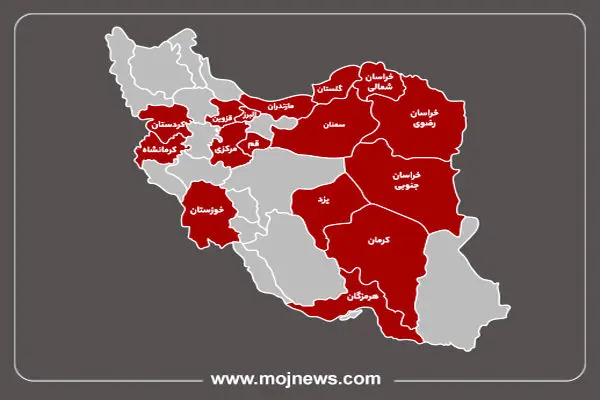 اینفوگرافیک/کدام استان‌ها تعطیلی و کاهش ساعات اداری دارند؟