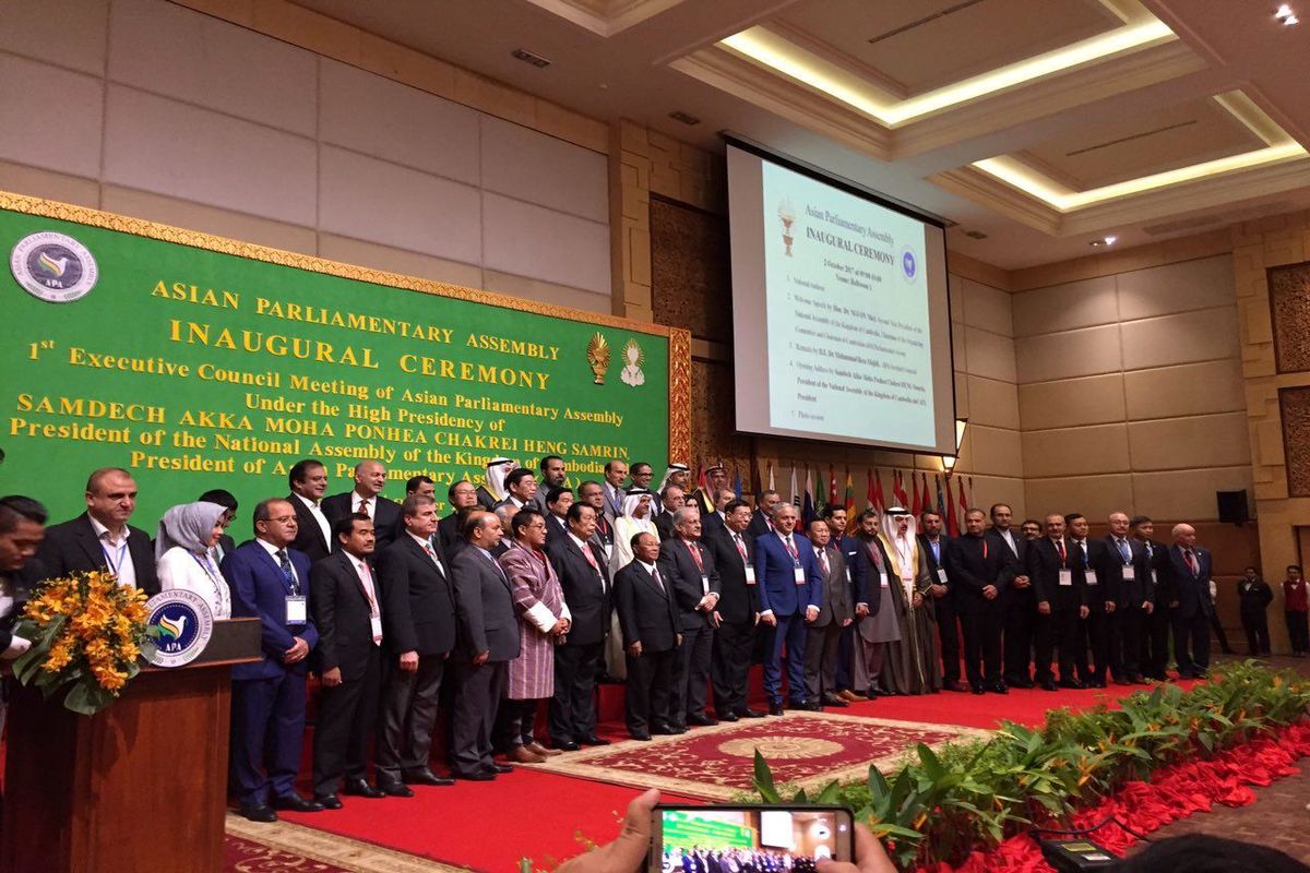 آغاز به کار نشست شورای اجرایی مجمع مجالس آسیایی در کامبوج با حضور هیات پارلمانی ایران