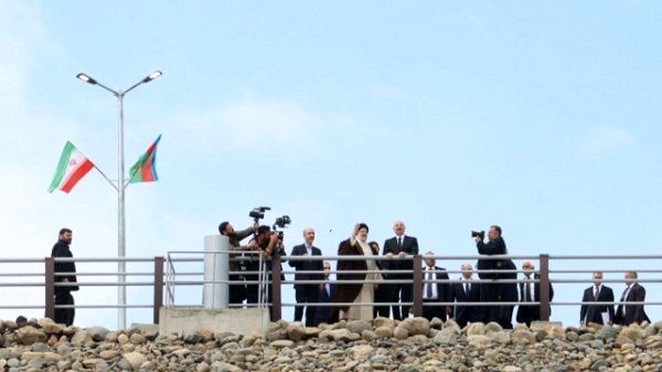  بازدید مشترک رئیس‌جمهور ایران و آذربایجان از سد قیز قلعه‌سی