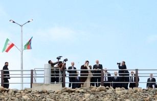  بازدید مشترک رئیس‌جمهور ایران و آذربایجان از سد قیز قلعه‌سی