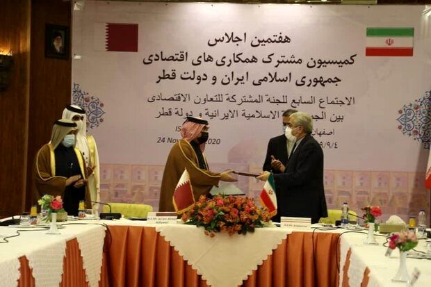 امضای سند تفاهم نامه مشترک همکاری اقتصادی ایران و قطر