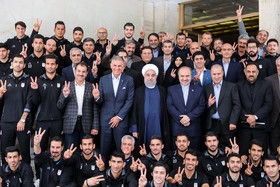 کی‌روش و اعضای تیم ملی فوتبال به دیدار روحانی رفتند