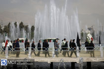 تشییع شهدای گمنام دفاع مقدس در نمایشگاه بین المللی تهران
