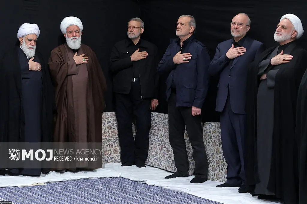 اقامه عزای شب شهادت حضرت زهرا(س) در حسینیه امام خمینی(ره) با حضور سران قوا