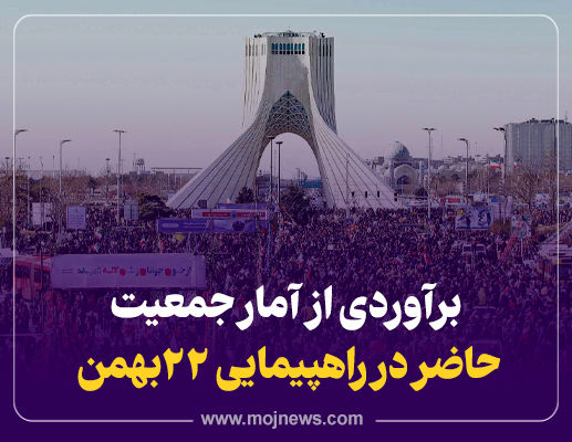 اینفوگرافیک/ برآوردی از آمار جمعیت حاضر در راهپیمایی 22 بهمن