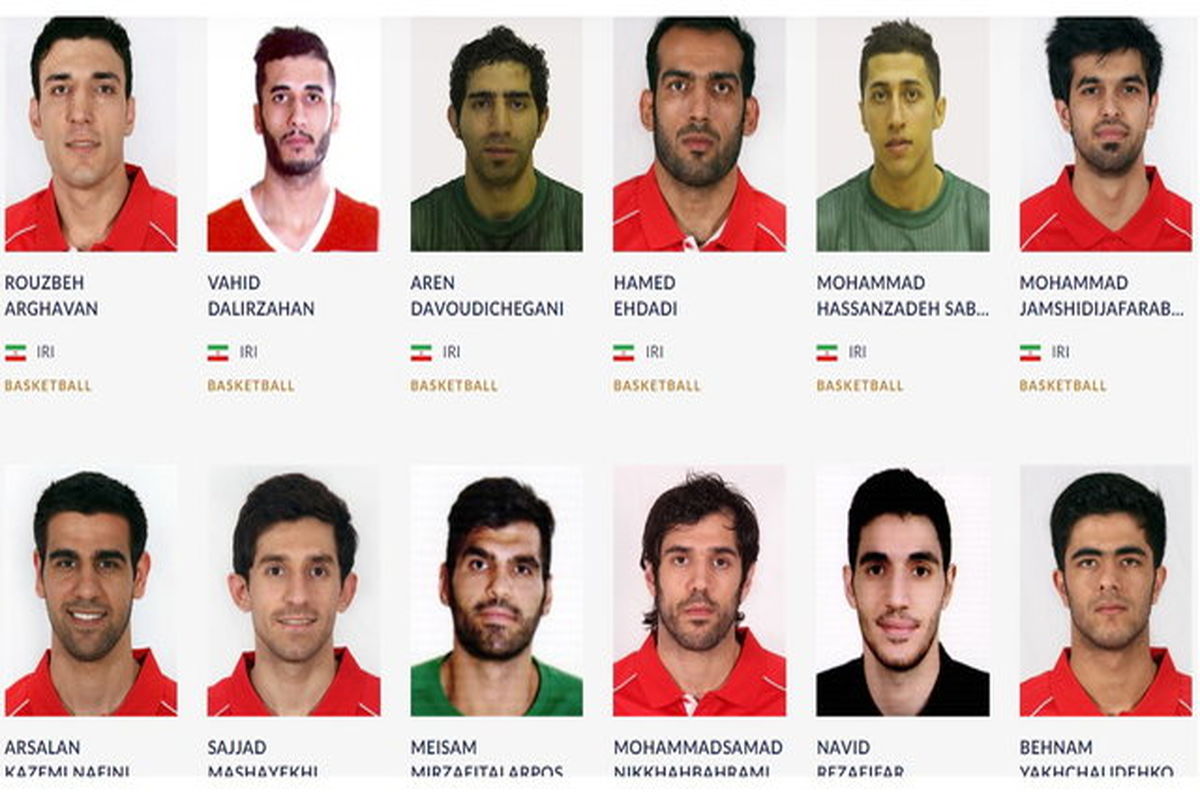فهرست ۱۲ نفره بسکتبال ایران برای بازی‌های آسیایی