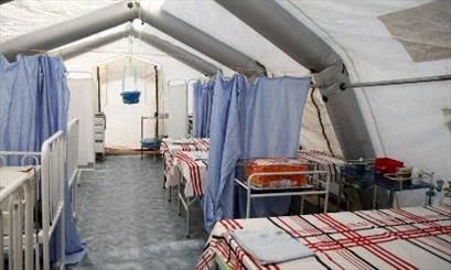 بیمارستان صحرایی کرونا در بیمارستان ۵۲۰ کرمانشاه راه افتاد