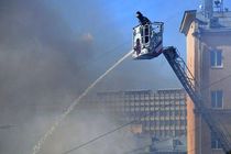 آتش‌سوزی گسترده در مرکز مسکو