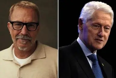 کوین کاستنر در نقش «بیل کلینتون» مقابل دوربین می‌رود