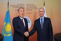 دیدار پوتین و نظربایف درباره وضعیت توافق دریای خزر