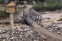 تخریب پل مواصلاتی به روستای پرچور عباس آباد