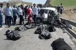 گزارش پلیس راه از تصادف مرگبار جاده‌ای در ایلام با ۸ کشته / تجاوز به چپ خودروی سمند علت تصادف مرگبار در ایلام اعلام شد