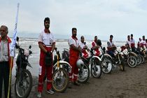 حضور ناجیان غریق موتور سوار در سواحل مازندران