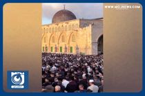 نماز عید فطر در مسجد‌‌الاقصی با حضور ده‌ها هزار نمازگزار فلسطینی + فیلم