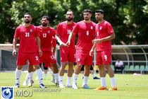 تیم ملی فوتبال با حضور رئیس فدراسیون تمرین کرد