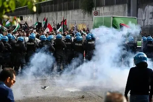 تظاهرات گسترده حمایت از فلسطین در آلمان و ایتالیا با ده‌ها زخمی و بازداشتی