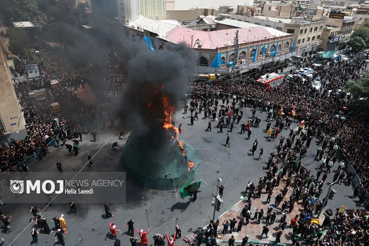 خیمه سوزان ظهر عاشورا - چهارراه گلوبندک