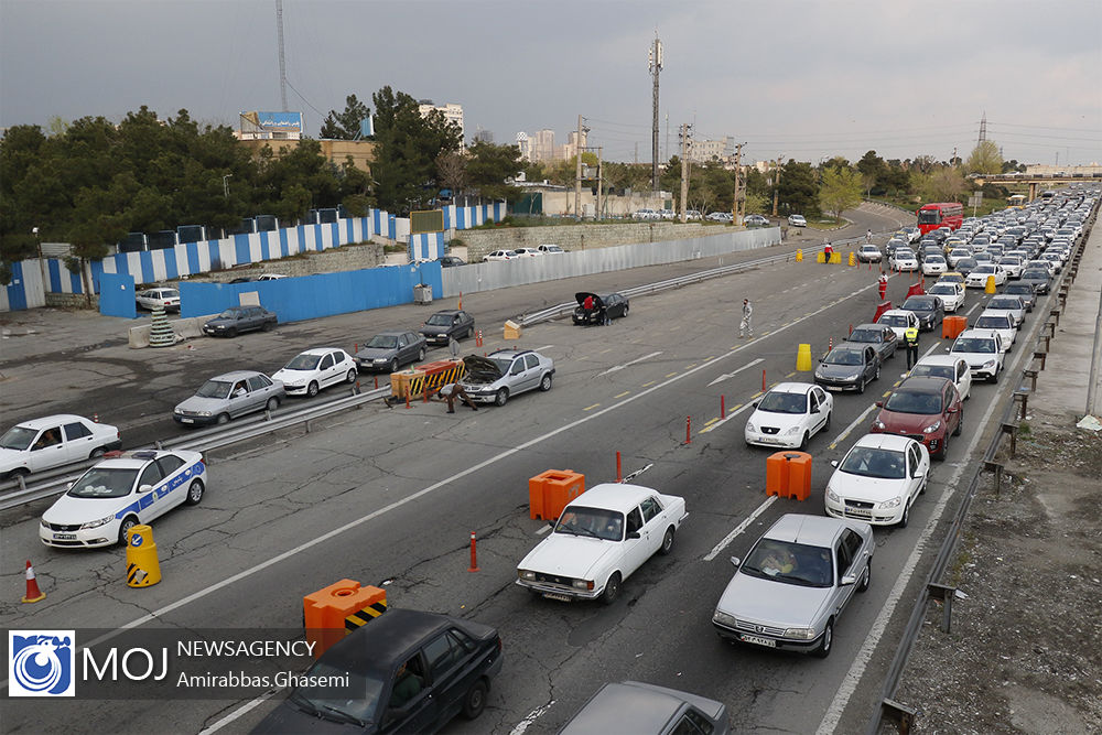 ترافیک نیمه سنگین در ورودی های شهر تهران