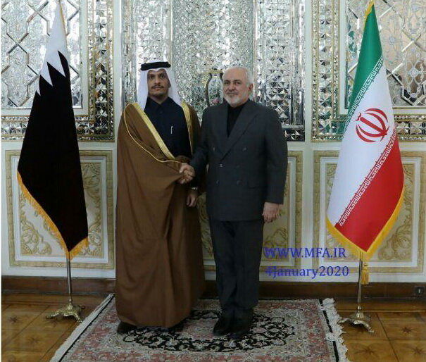 وزیر امور خارجه قطر با ظریف رایزنی کرد
