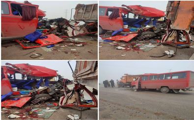 ۵ نفر از مصدومان حادثه تصادف ماهیدشت در بیمارستان طالقانی کرمانشاه باقی ماندند
