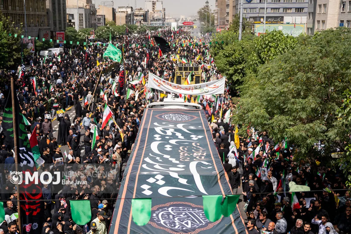 دو شهید تجاوز رژیم صهیونی در مشهد تشییع شد