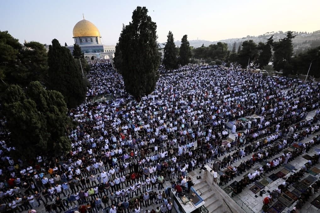 حضور ۱۰۰ هزار نفر در نماز عید قربان در مسجد الاقصی