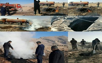 معدوم سازی 3حلقه چاه زغال در مرز دو شهرستان نجف آباد و خمینی شهر