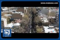 تصاویر هوایی از حضور همدانی‌ها در راهپیمایی روز قدس + فیلم