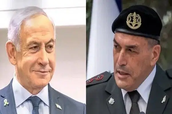 نتانیاهو به رئیس ستاد ارتش رژیم اسرائیل حمله ور شد